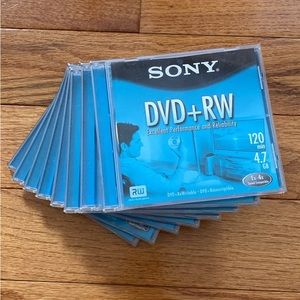 8 Blank DVD+ReWritable CD
120 min, 4.7GB